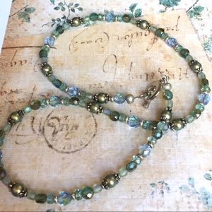 Hints of the ocean necklace.